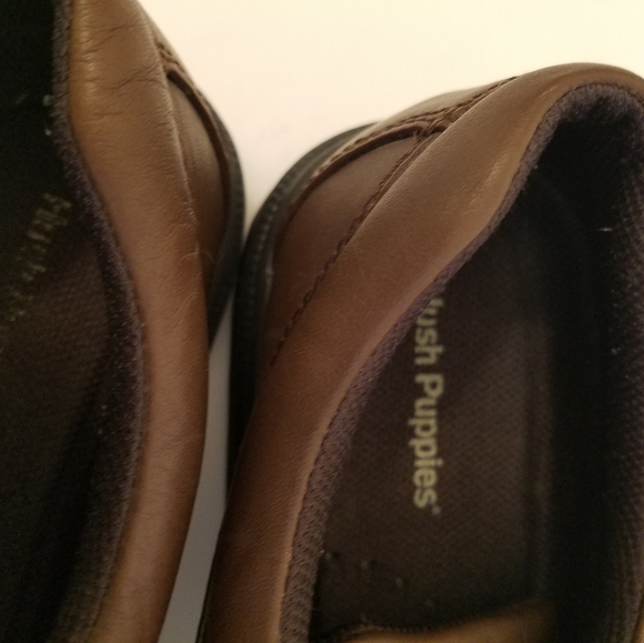 Hush Puppies Men's Brown Leather Lace Up Shoes Size 9.5 - Picture 10 of 16